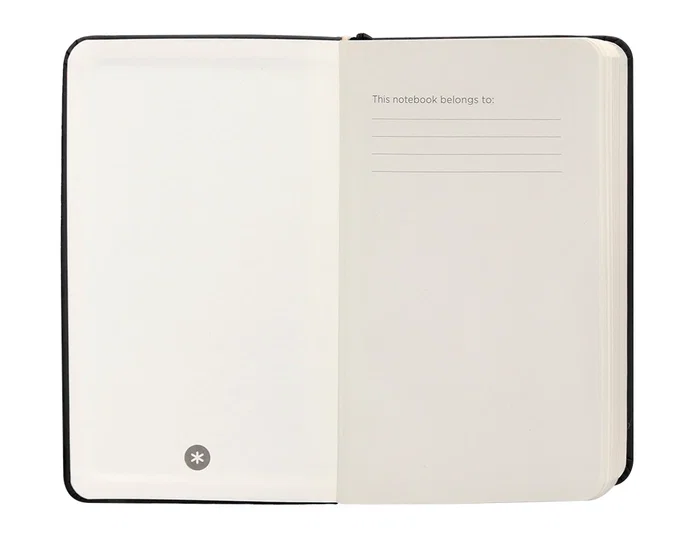 Antartik Cuaderno Tapa Dura A6 Hojas Cuadrícula Negro 100 Hojas 80 gr FSC Certificado