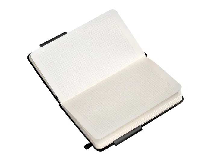 Antartik Cuaderno Tapa Dura A6 Hojas Cuadrícula Negro 100 Hojas 80 gr FSC Certificado