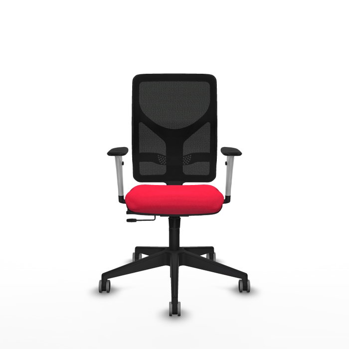 PIQUERAS Y CRESPO Silla de oficina Motilla con mecanismo Sincro/Traslack Rojo y Negro