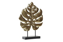 DKD Home Decor Decoración de Resina y Metal Hoja Dorado y Negro