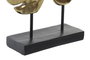DKD Home Decor Decoración de Resina y Metal Hoja Dorado y Negro