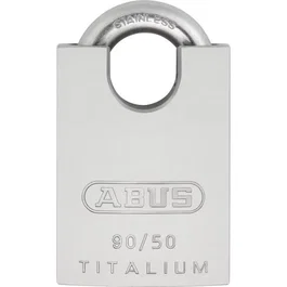 Abus Candado 90RK/50 de Aluminio con Arco Protegido, Cilindro Intercambiable y Protección contra la Intemperie