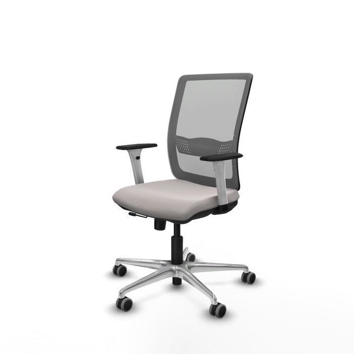 PIQUERAS Y CRESPO Silla de oficina Haches con mecanismo Sincro/Traslack Blanco y Gris