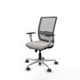 PIQUERAS Y CRESPO Silla de oficina Haches con mecanismo Sincro/Traslack Blanco y Gris