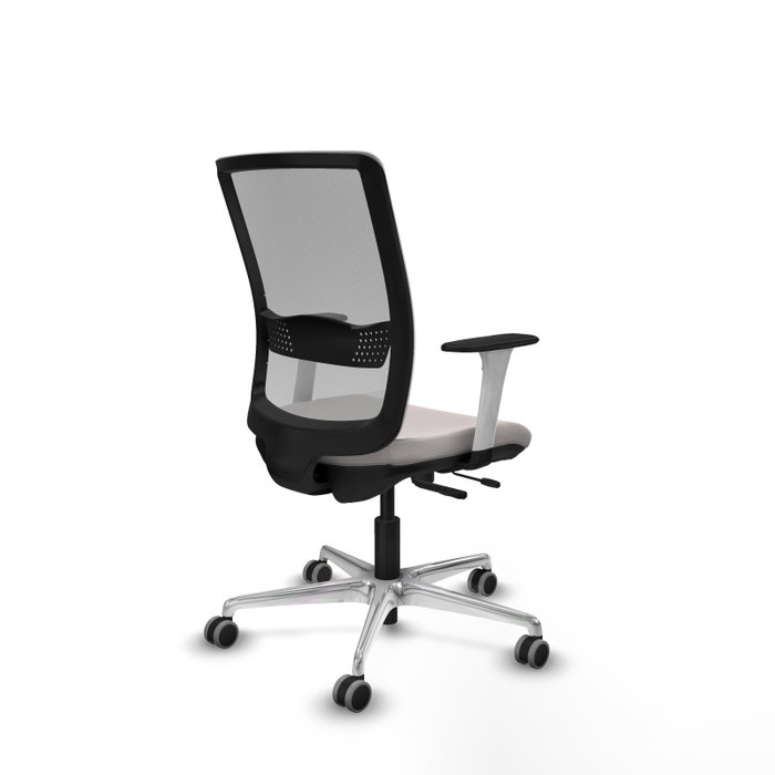 PIQUERAS Y CRESPO Silla de oficina Haches con mecanismo Sincro/Traslack Blanco y Gris