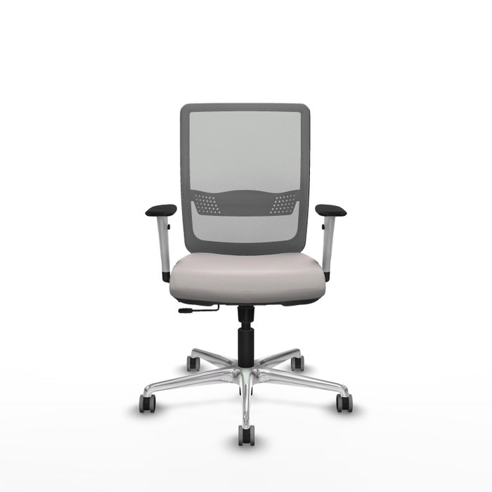 PIQUERAS Y CRESPO Silla de oficina Haches con mecanismo Sincro/Traslack Blanco y Gris