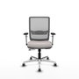 PIQUERAS Y CRESPO Silla de oficina Haches con mecanismo Sincro/Traslack Blanco y Gris
