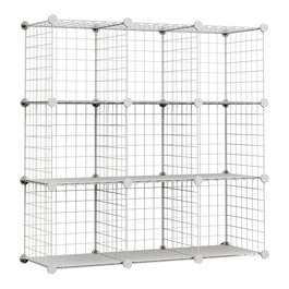 Newlux Estantería Modular Titan c9 Blanco Multifuncional Metálica 9 Módulos Carga Máxima 90 kg 94.5x94.5x31.5 cm