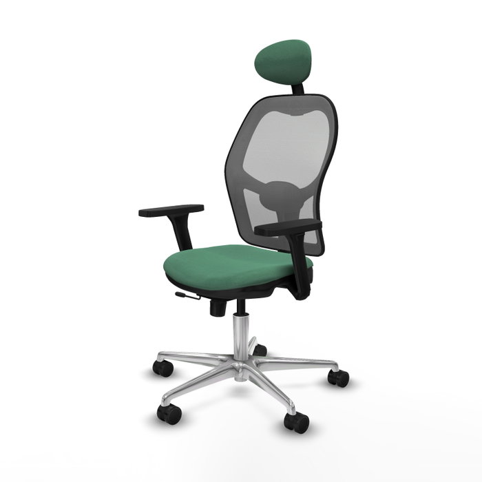 PIQUERAS Y CRESPO Silla de oficina Jorquera con mecanismo Sincro/Traslack, Verde esmeralda y Gris PIQUERAS Y CRESPO Silla de oficina Jorquera con mecanismo Sincro/Traslack, Verde esmeralda y Gris