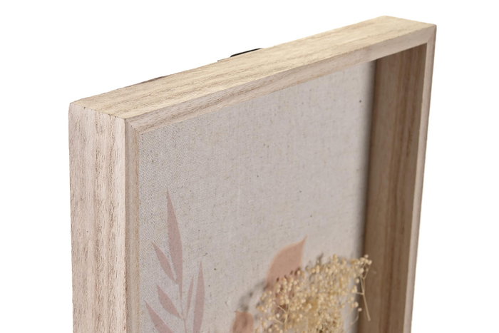 DKD Home Decor Decoración de Pared de Madera Natural y Beige