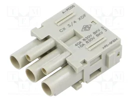 ILME Conector HDC MIXO Hembra con Plantilla de Contacto de 3 Pines