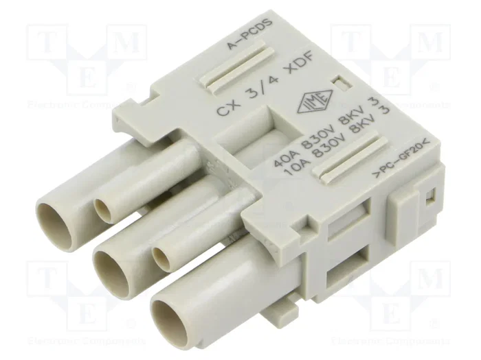 ILME Conector HDC MIXO Hembra con Plantilla de Contacto de 3 Pines ILME Conector HDC MIXO Hembra con Plantilla de Contacto de 3 Pines