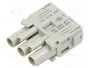 ILME Conector HDC MIXO Hembra con Plantilla de Contacto de 3 Pines