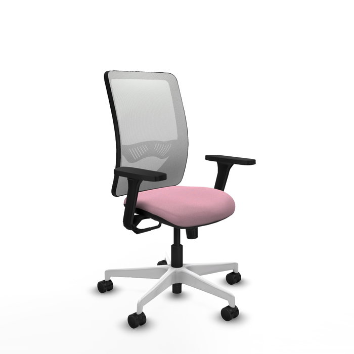 PIQUERAS Y CRESPO Silla de oficina Zulema con mecanismo Sincro, Rosa y Blanco PIQUERAS Y CRESPO Silla de oficina Zulema con mecanismo Sincro, Rosa y Blanco