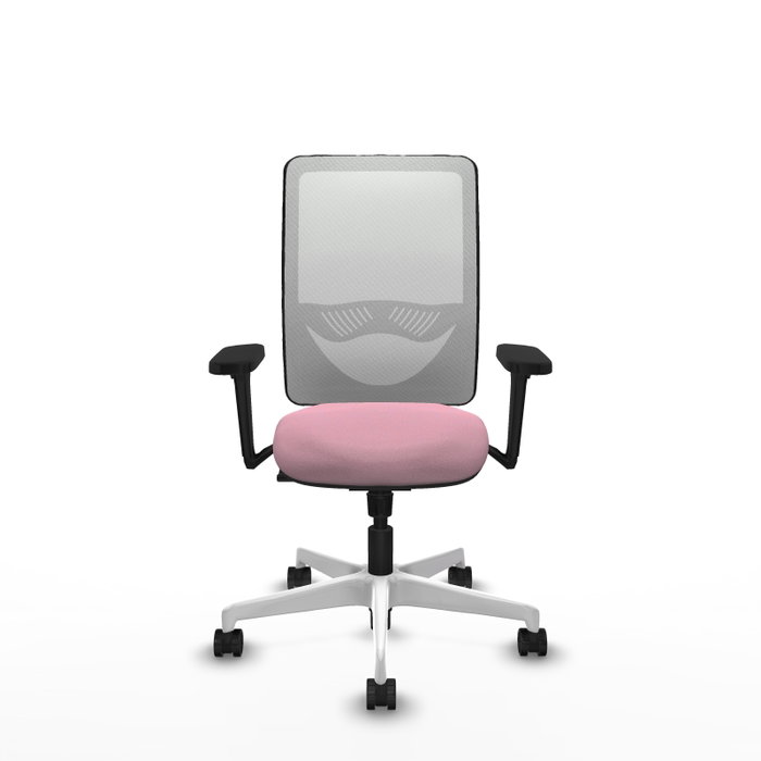 PIQUERAS Y CRESPO Silla de oficina Zulema con mecanismo Sincro, Rosa y Blanco PIQUERAS Y CRESPO Silla de oficina Zulema con mecanismo Sincro, Rosa y Blanco