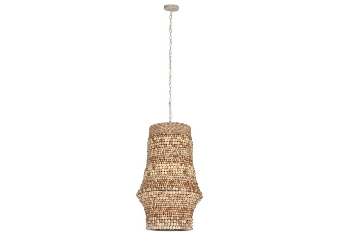 DKD Home Decor Lámpara de Techo de Madera y Hierro Natural 50x50x78 cm DKD Home Decor Lámpara de Techo de Madera y Hierro Natural 50x50x78 cm