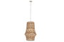 DKD Home Decor Lámpara de Techo de Madera y Hierro Natural 50x50x78 cm