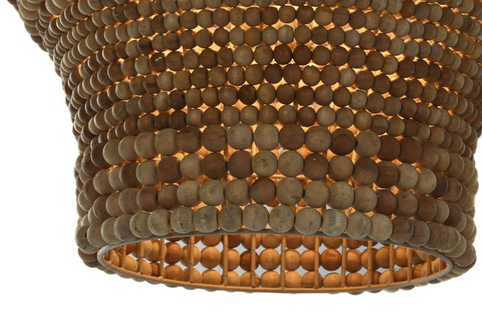 DKD Home Decor Lámpara de Techo de Madera y Hierro Natural 50x50x78 cm DKD Home Decor Lámpara de Techo de Madera y Hierro Natural 50x50x78 cm