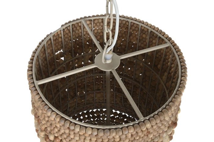 DKD Home Decor Lámpara de Techo de Madera y Hierro Natural 50x50x78 cm DKD Home Decor Lámpara de Techo de Madera y Hierro Natural 50x50x78 cm