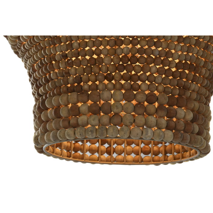 DKD Home Decor Lámpara de Techo de Madera y Hierro Natural 50x50x78 cm DKD Home Decor Lámpara de Techo de Madera y Hierro Natural 50x50x78 cm