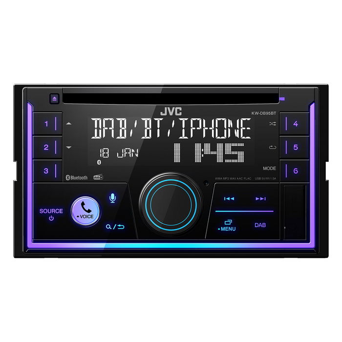 JVC KW-DB95BT Autorradio Multimedia con Bluetooth y Pantalla Táctil JVC KW-DB95BT Autorradio Multimedia con Bluetooth y Pantalla Táctil