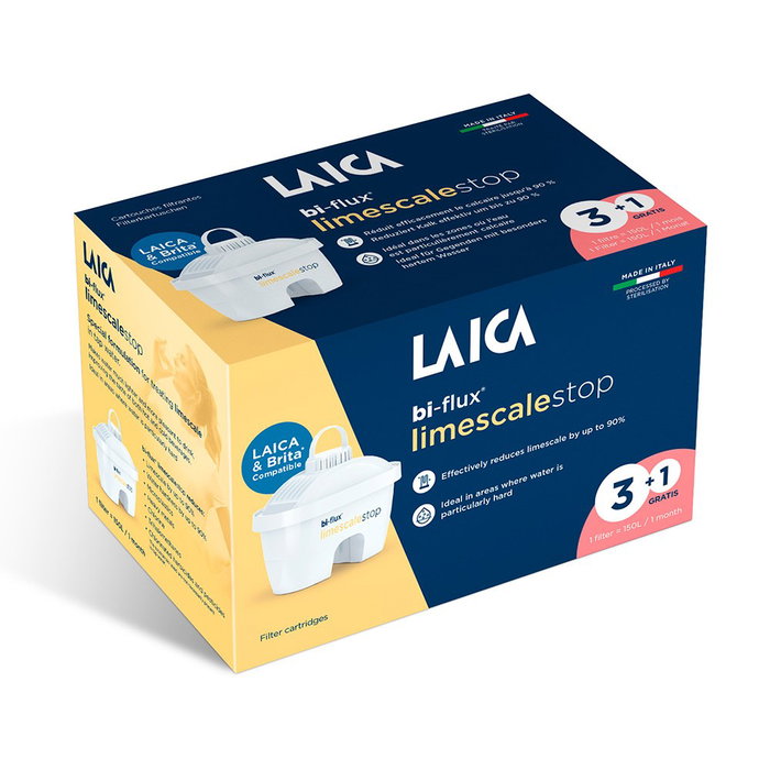 Laica Pack de 4 filtros Limescale Stop para jarras de filtración