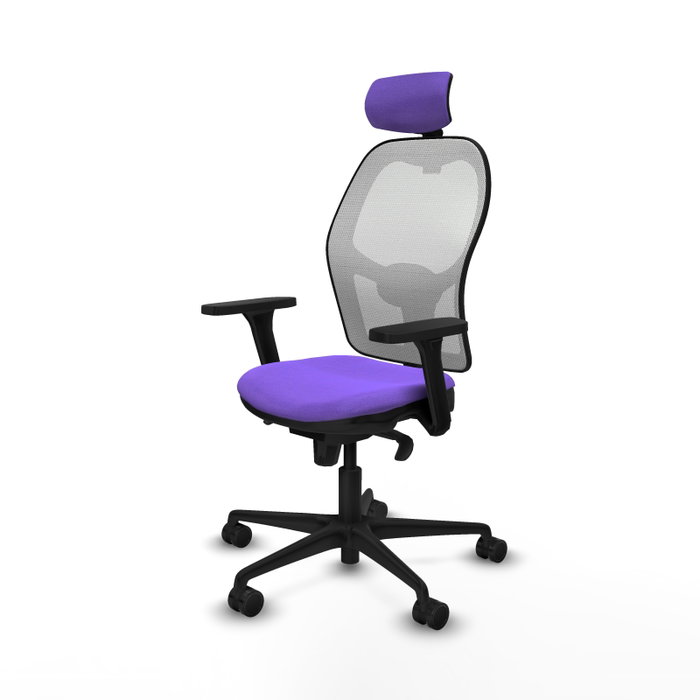 PIQUERAS Y CRESPO Silla de oficina Jorquera Lila y Blanco
