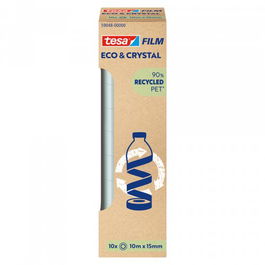 Cinta Adhesiva Tesa Eco&Crystal (90% Reciclado) Rollo 10X15 (Set de 10)