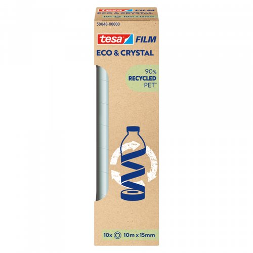 Cinta Adhesiva Tesa Eco&Crystal (90% Reciclado) Rollo 10X15 (Set de 10) Cinta Adhesiva Tesa Eco&Crystal (90% Reciclado) Rollo 10X15 (Set de 10)