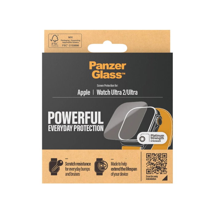 PanzerGlass Protector de Pantalla para Apple Watch Ultra 2 y Ultra 49 mm PanzerGlass Protector de Pantalla para Apple Watch Ultra 2 y Ultra 49 mm