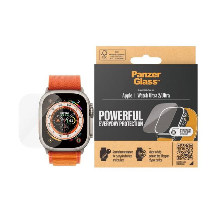 PanzerGlass Protector de Pantalla para Apple Watch Ultra 2 y Ultra 49 mm PanzerGlass Protector de Pantalla para Apple Watch Ultra 2 y Ultra 49 mm