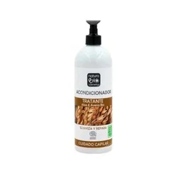 Naturabio Cosmetics Acondicionador Tratante Aloe y Avena Bio 500 ml - Certificado Ecocert COSMOS ORGANIC, Vegano, Nutre y Repara Cabello
