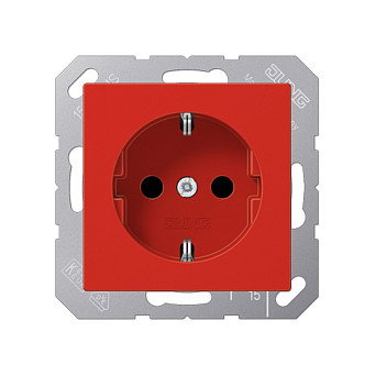 Jung A1520BFRT Schuko Steckdose 16A 250V Rojo Jung A1520BFRT Schuko Steckdose 16A 250V Rojo