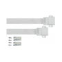 Alcasa 8055-F23QW Cable de extensión RJ45 plano hembra-hembra, 0.3m/30cm, Blanco - Pasacables para ventana