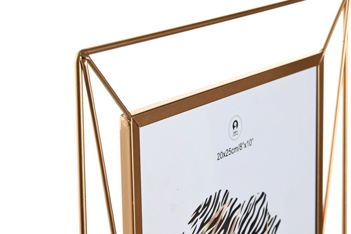 DKD Home Decor Marco de Foto 20x25 cm Dorado Metal Cristal 5.5 x 33 x 28 cm