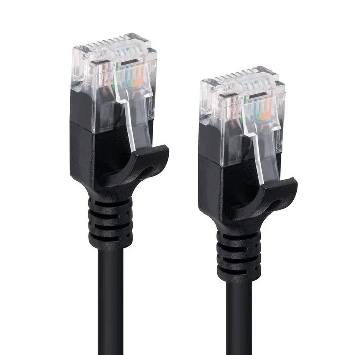 Microconnect V-UTP6A005S-SLIM Cable de red Cat6a U/UTP Slim Negro 0,5 m