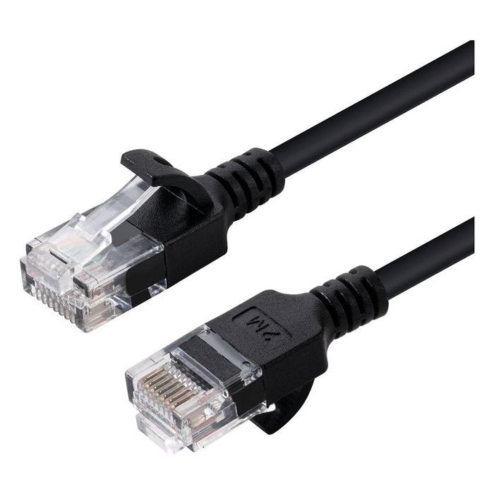 Microconnect V-UTP6A005S-SLIM Cable de red Cat6a U/UTP Slim Negro 0,5 m