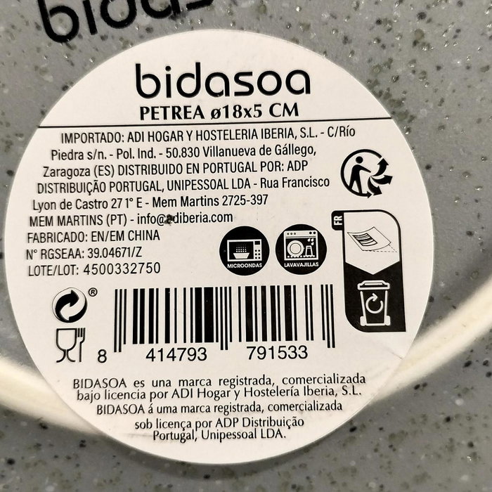 Bidasoa Bol de Porcelana PETREA Gris Bidasoa Bol de Porcelana PETREA Gris