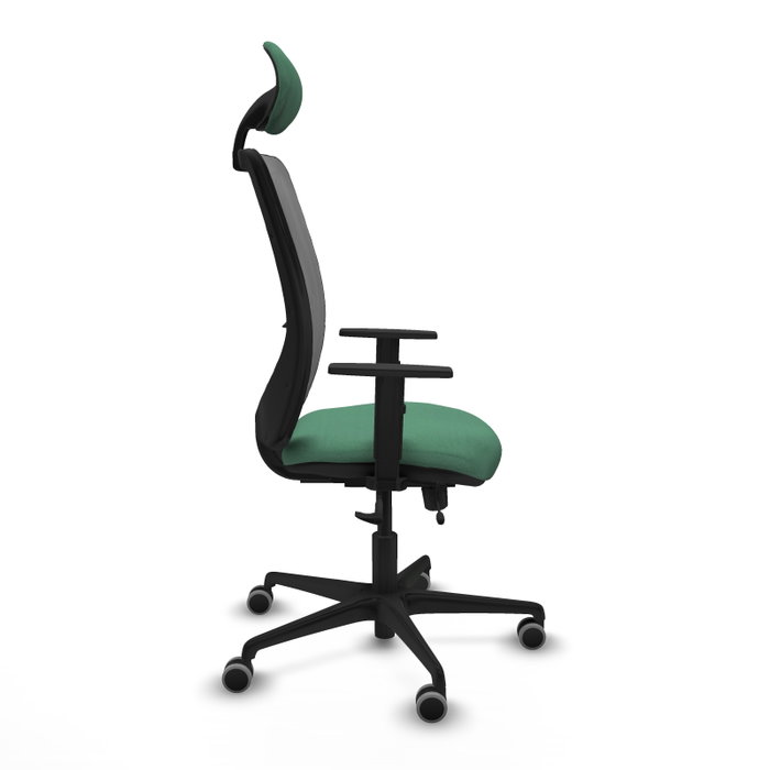 PIQUERAS Y CRESPO Silla de oficina Zulema con mecanismo Sincro/Traslack, Verde esmeralda y Gris PIQUERAS Y CRESPO Silla de oficina Zulema con mecanismo Sincro/Traslack, Verde esmeralda y Gris