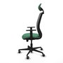 PIQUERAS Y CRESPO Silla de oficina Zulema con mecanismo Sincro/Traslack, Verde esmeralda y Gris