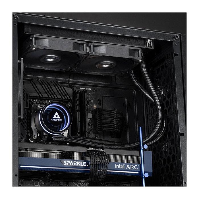 Chieftec Iceberg 240 DARK Refrigeración Líquida para CPU Intel 1700/1200/115X y AMD AM5/AM4/AM3+/AM2+/AM2