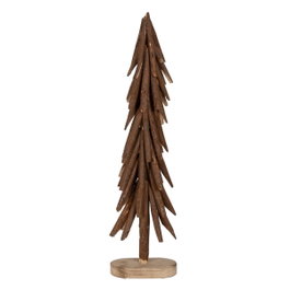 Ixia Figura Árbol Marrón Madera Paulonia 34 x 20 x 108 cm