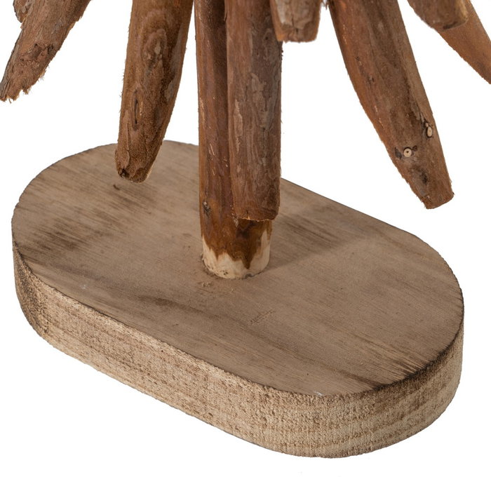 Figura Árbol Marrón Madera Paulonia 34 X 20 X 108 cm