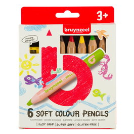 Bruynzeel Estuche de 6 lápices Kids de colores blandos