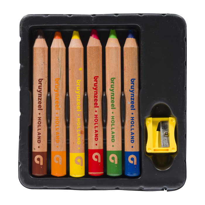 Bruynzeel Estuche de 6 lápices Kids de colores blandos