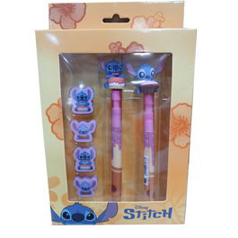 Karactermania Disney Lilo y Stitch Pack Bolígrafo Gel Borrable + Lápiz Eternal + 4 Gomas, Multicolor