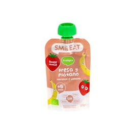 Smileat Pouch 100 G Fresa Y Plátano Comida Infantil