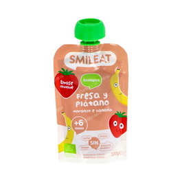 Smileat Pouch 100 G Fresa Y Plátano Comida Infantil