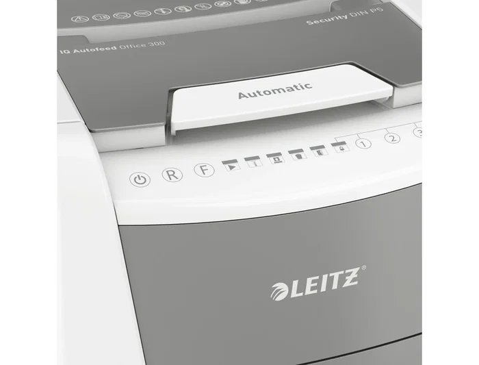 Leitz IQ Auto+ Office 300 P5 Destructora de Papel Automática para Oficina, 300 Hojas, Nivel de Seguridad P5, Blanca Leitz IQ Auto+ Office 300 P5 Destructora de Papel Automática para Oficina, 300 Hojas, Nivel de Seguridad P5, Blanca