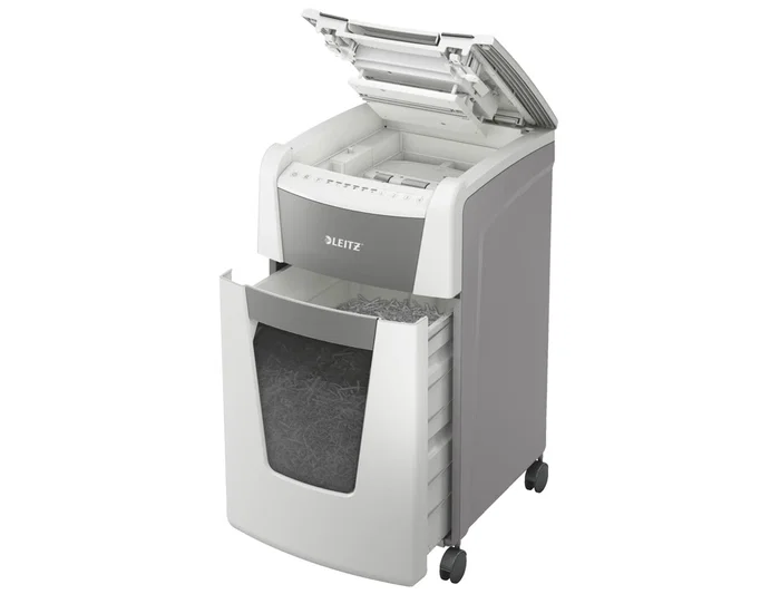 Leitz IQ Auto+ Office 300 P5 Destructora de Papel Automática para Oficina, 300 Hojas, Nivel de Seguridad P5, Blanca Leitz IQ Auto+ Office 300 P5 Destructora de Papel Automática para Oficina, 300 Hojas, Nivel de Seguridad P5, Blanca
